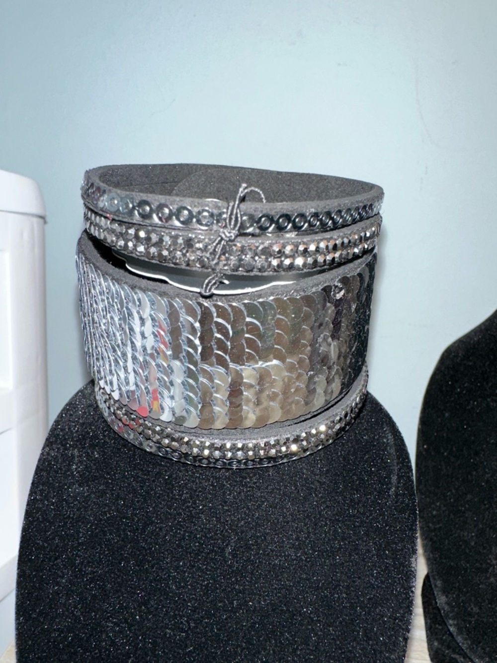 Silver Sequin Wrap Bracelet - Women Accessories